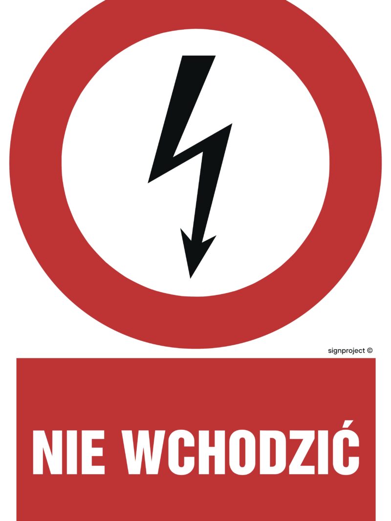 HC005 Nie wchodzić -  9 naklejek