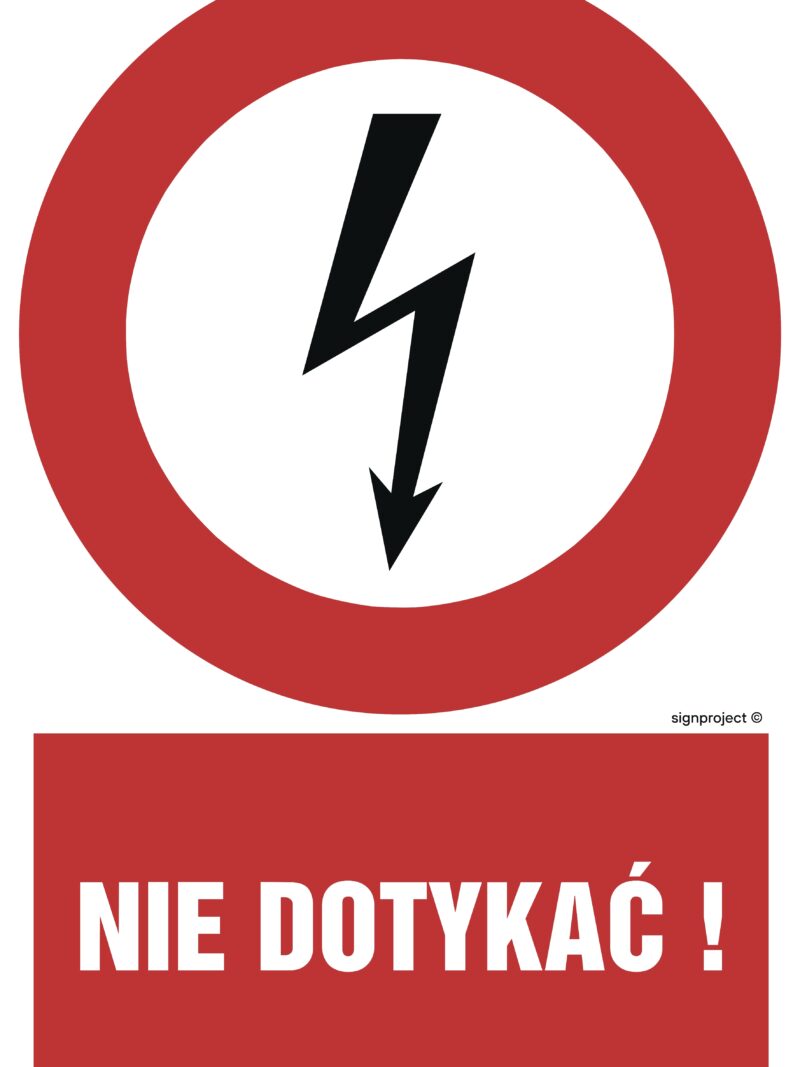 HC007 Nie dotykać -  9 naklejek