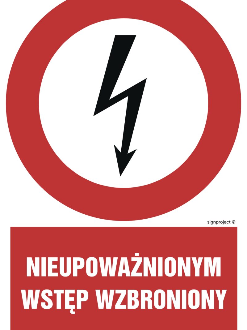 HC010 Nieupoważnionym wstęp wzbroniony -  9 naklejek