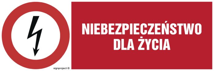 HD001 Niebezpieczeństwo dla życia -  8 naklejek -  8 naklejek