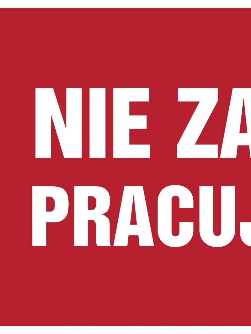 HD002 Nie załączać pracują ludzie -  8 naklejek -  8 naklejek