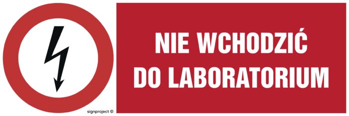 HD011 Nie wchodzić do laboratorium -  8 naklejek -  8 naklejek