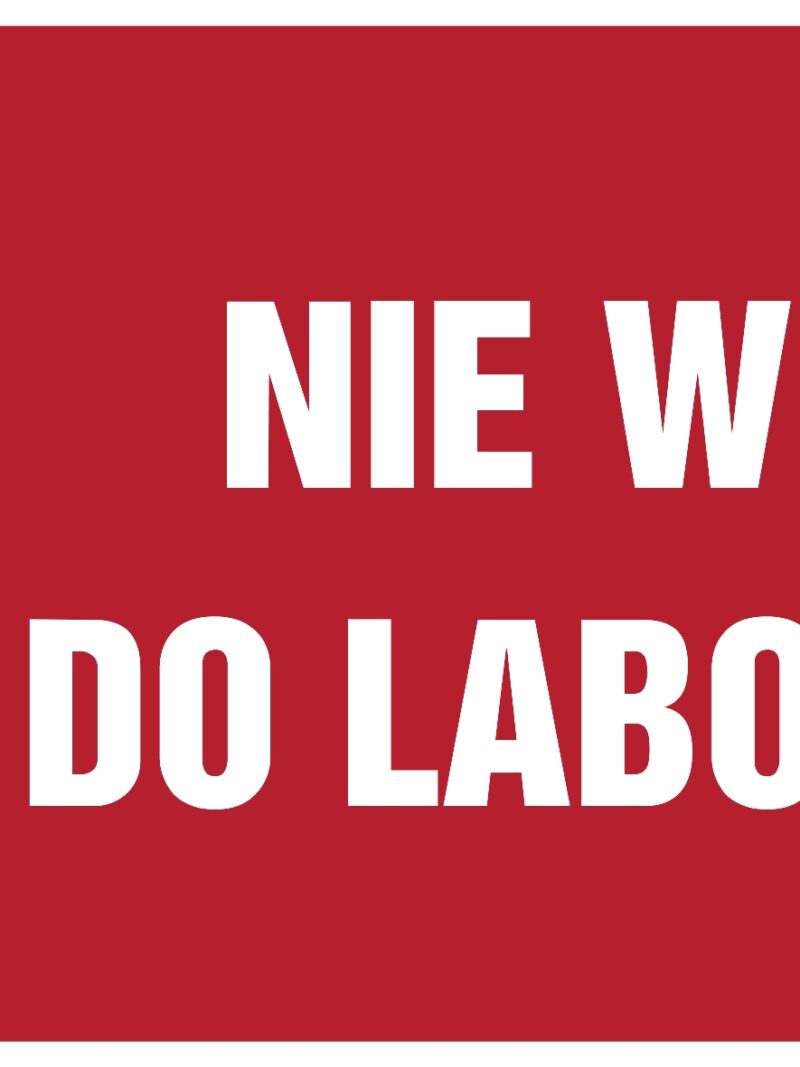 HD011 Nie wchodzić do laboratorium -  8 naklejek -  8 naklejek