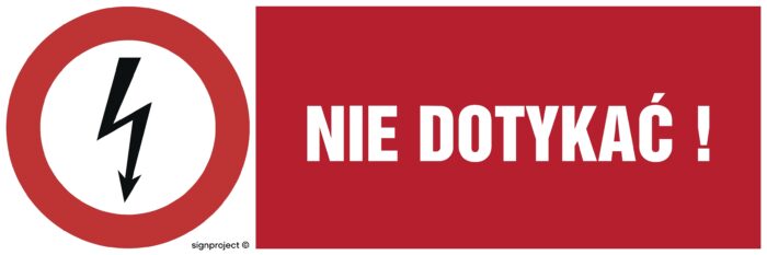 HD007 Nie dotykać -  8 naklejek -  8 naklejek