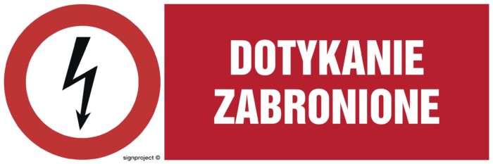 HD008 Nie dotykać -  8 naklejek -  8 naklejek