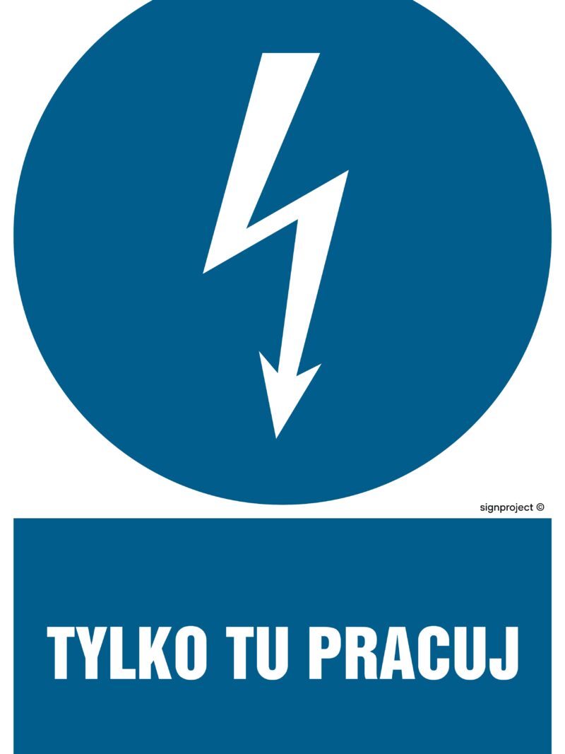 HE009 Tylko tu pracuj - 9 naklejek