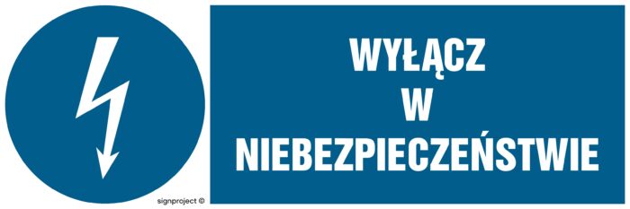 HF001 Wyłącz w niebezpieczeństwie -  8 naklejek -  8 naklejek