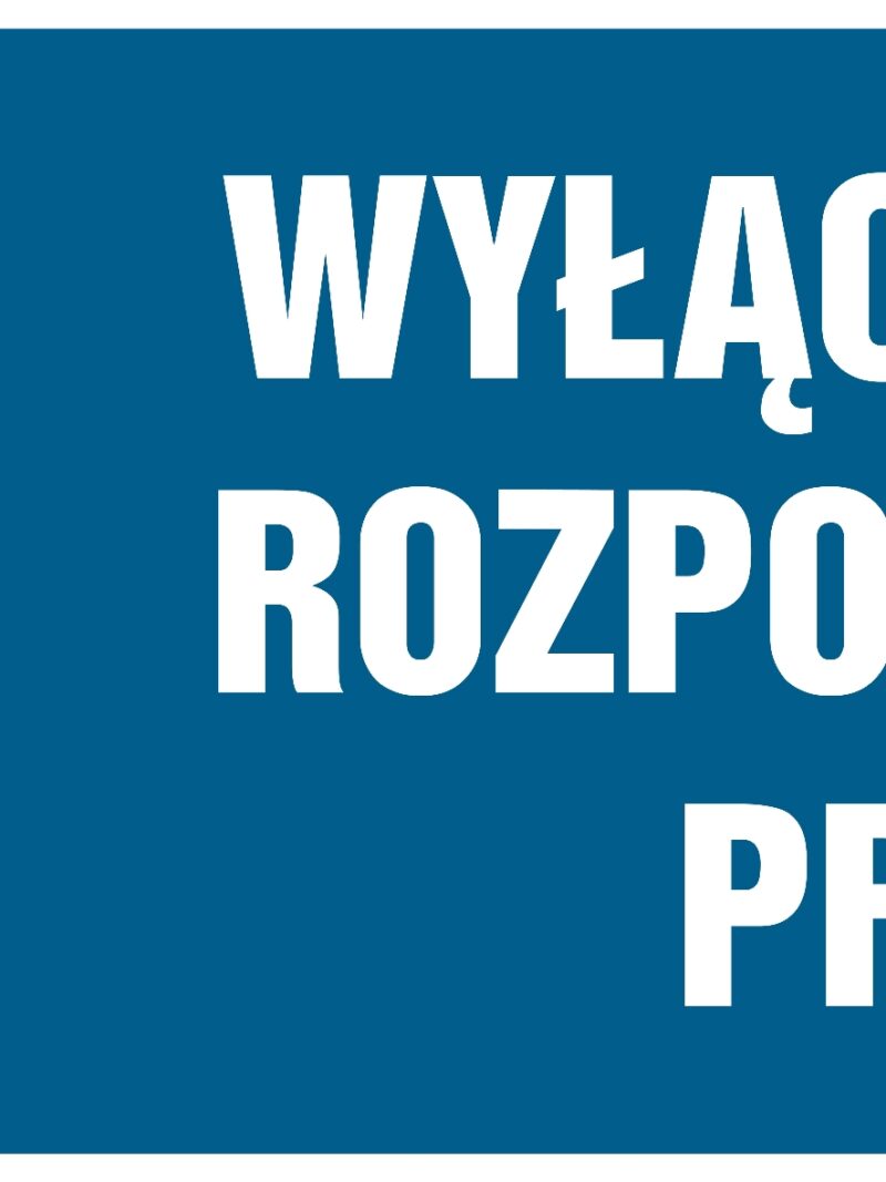 HF002 Wyłącz przed rozpoczęciem pracy -  8 naklejek -  8 naklejek
