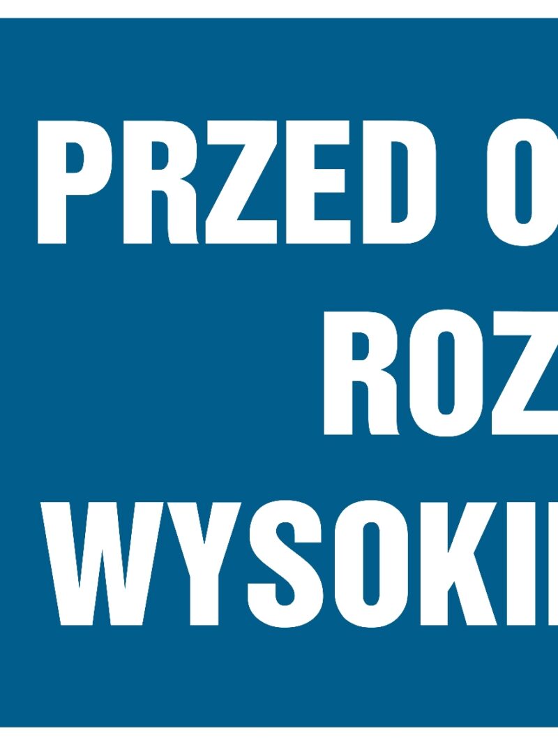 HF006 Przed otwarciem rozładuj wysokie napięcie -  8 naklejek -  8 naklejek