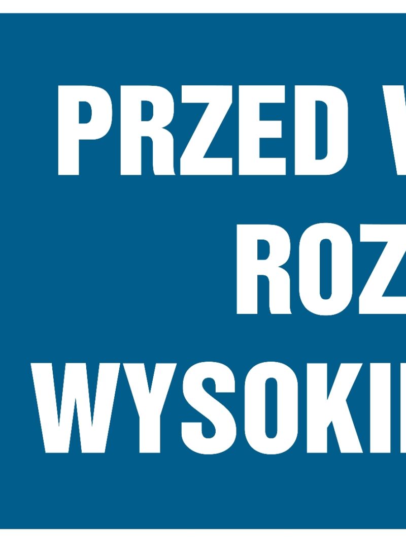 HF007 Przed wejściem rozładuj wysokie napięcie -  8 naklejek -  8 naklejek