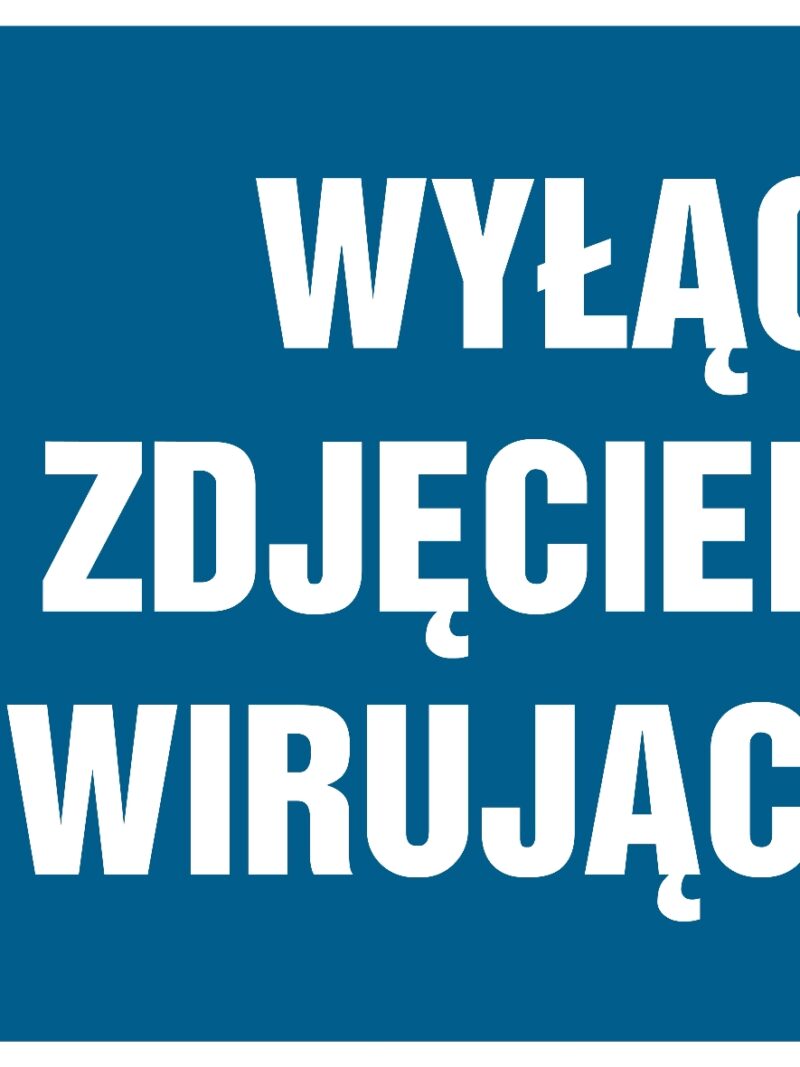 HF015 Wyłącz przed zdjęciem ochrony wirujących części -  8 naklejek -  8 naklejek