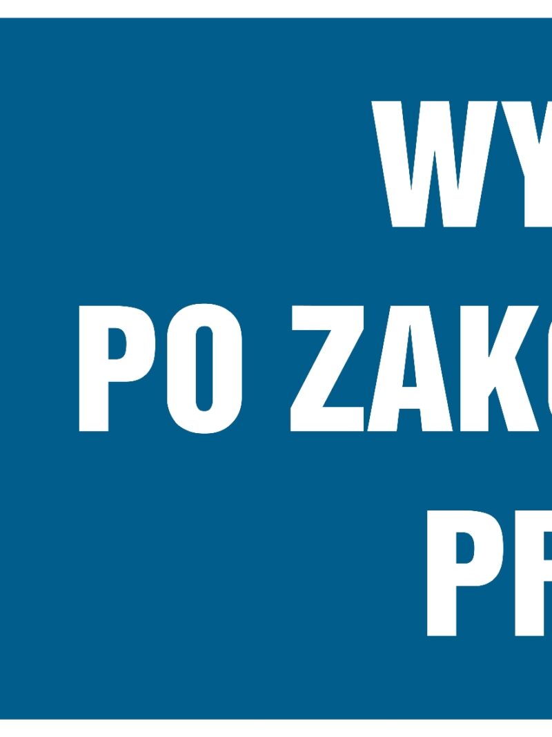 HF017 Wyłącz po zakończeniu pracy -  8 naklejek -  8 naklejek