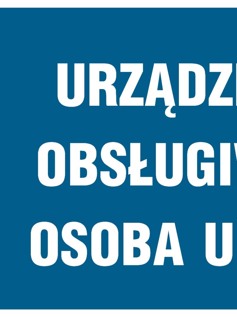 HF020 Urządzenie może obsługiwać tylko osoba uprawniona -  8 naklejek -  8 naklejek