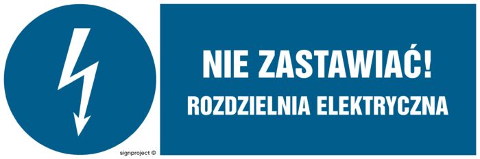 HF021 Nie zastawiać! Rozdzielnia elektryczna -  8 naklejek -  8 naklejek