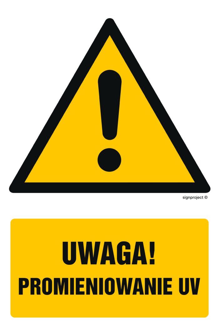 GF050 Uwaga promieniowanie UV -  9 naklejek
