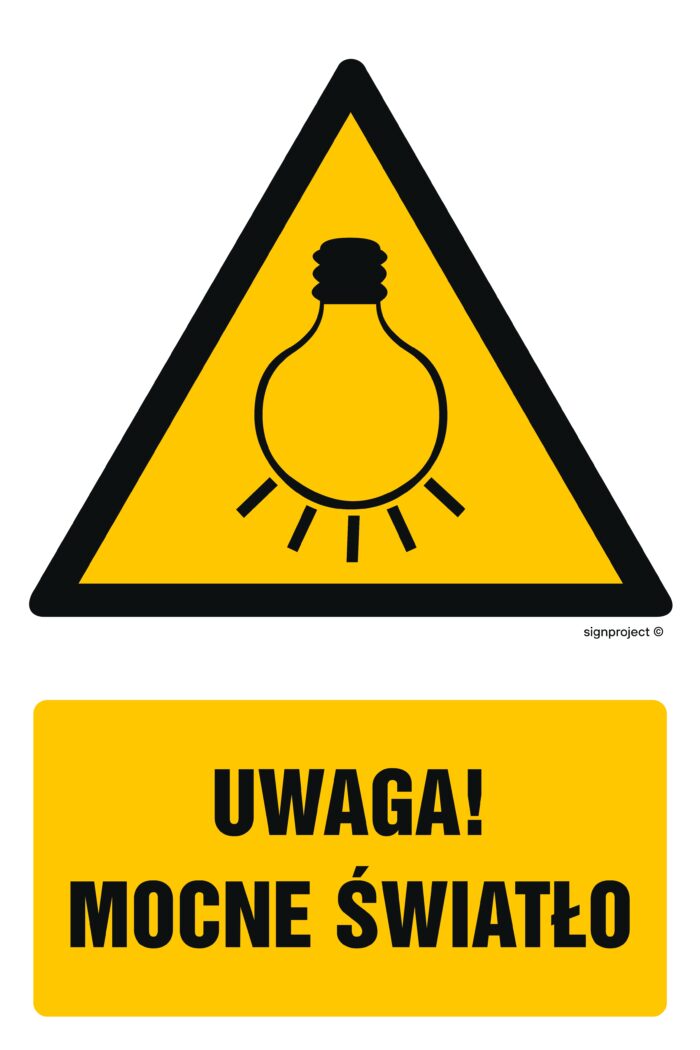 GF057 Uwaga mocne światło - opakowanie 10 sztuk