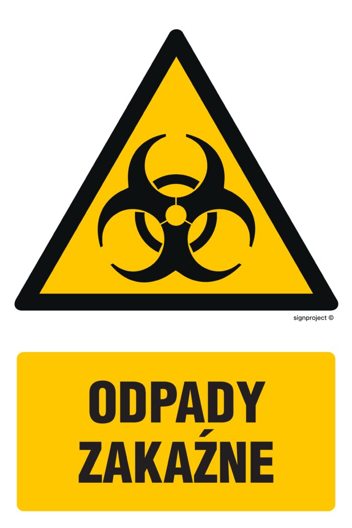 GF074 Odpady zakaźne -  9 naklejek