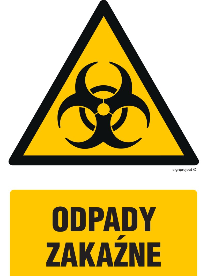 GF074 Odpady zakaźne -  9 naklejek