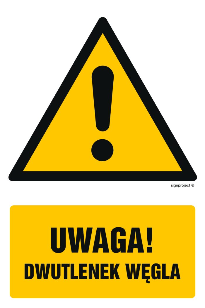 GF076 Uwaga! Dwutlenek węgla -  9 naklejek
