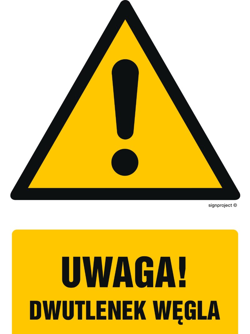 GF076 Uwaga! Dwutlenek węgla -  9 naklejek