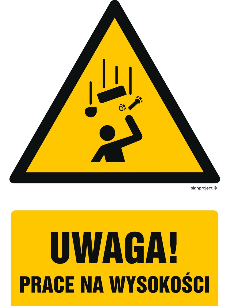 GF079 Uwaga! Prace na wysokości -  9 naklejek