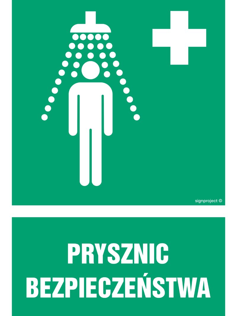 GI002 Prysznic bezpieczeństwa -  9 naklejek