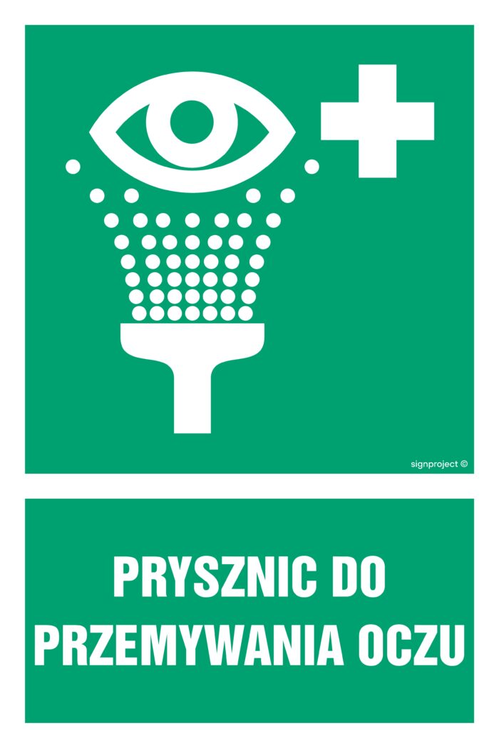 GI003 Prysznic do przemywania oczu -  9 naklejek