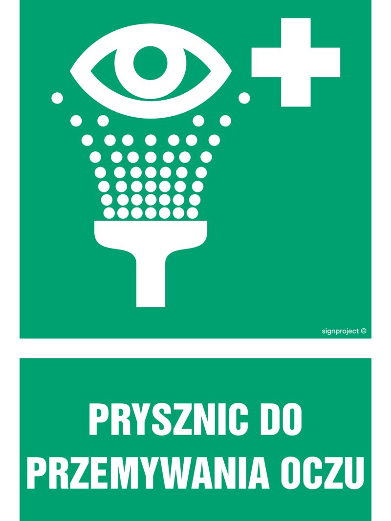 GI003 Prysznic do przemywania oczu -  9 naklejek