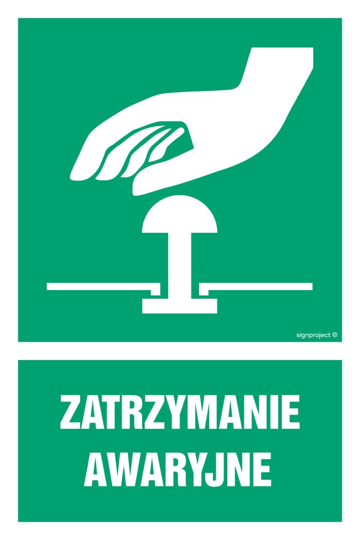 GI005 Zatrzymanie awaryjne -  9 naklejek