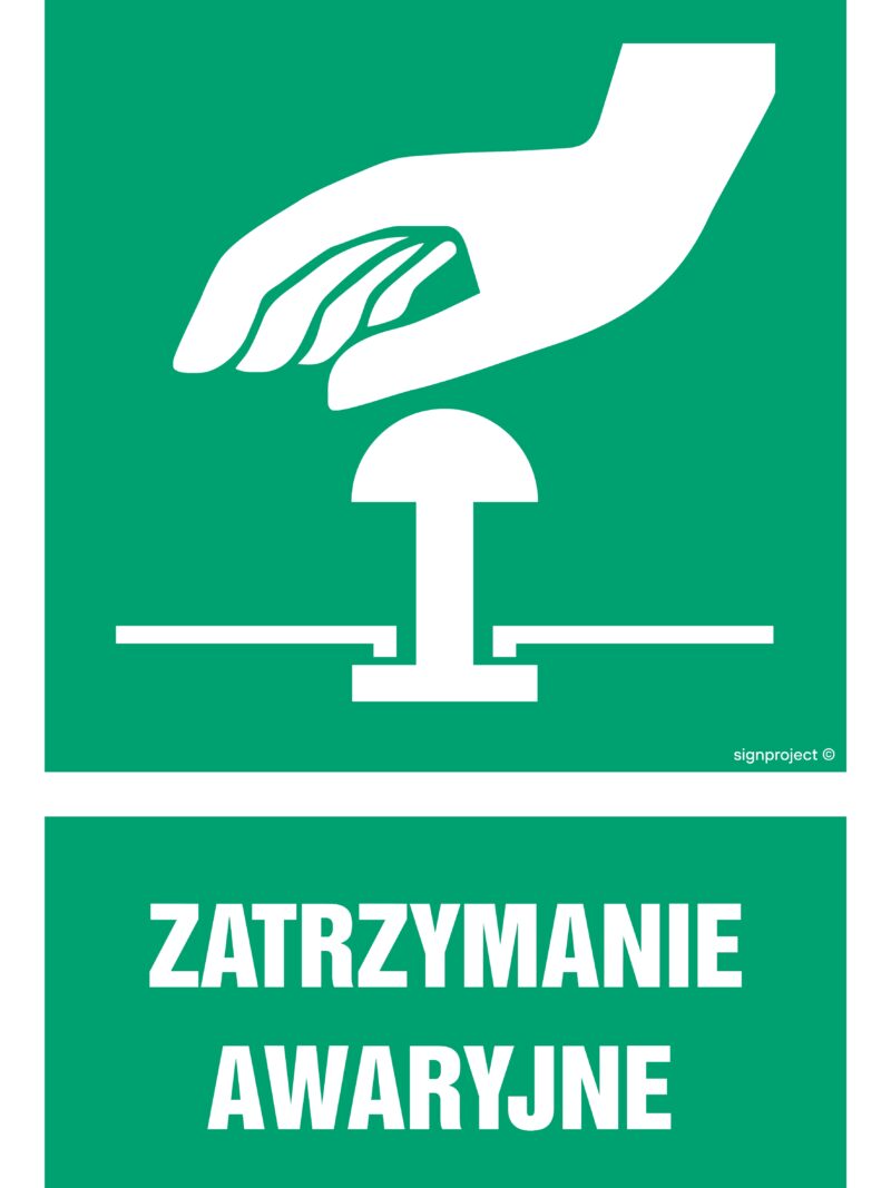 GI005 Zatrzymanie awaryjne -  9 naklejek