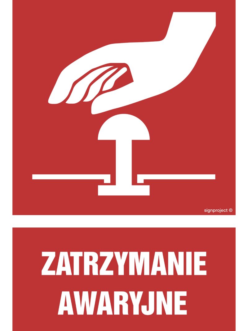 GI012 Zatrzymanie awaryjne -  9 naklejek