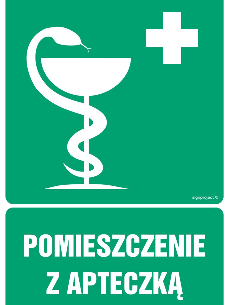 GI013 Pomieszczenie z apteczką - 9 naklejek