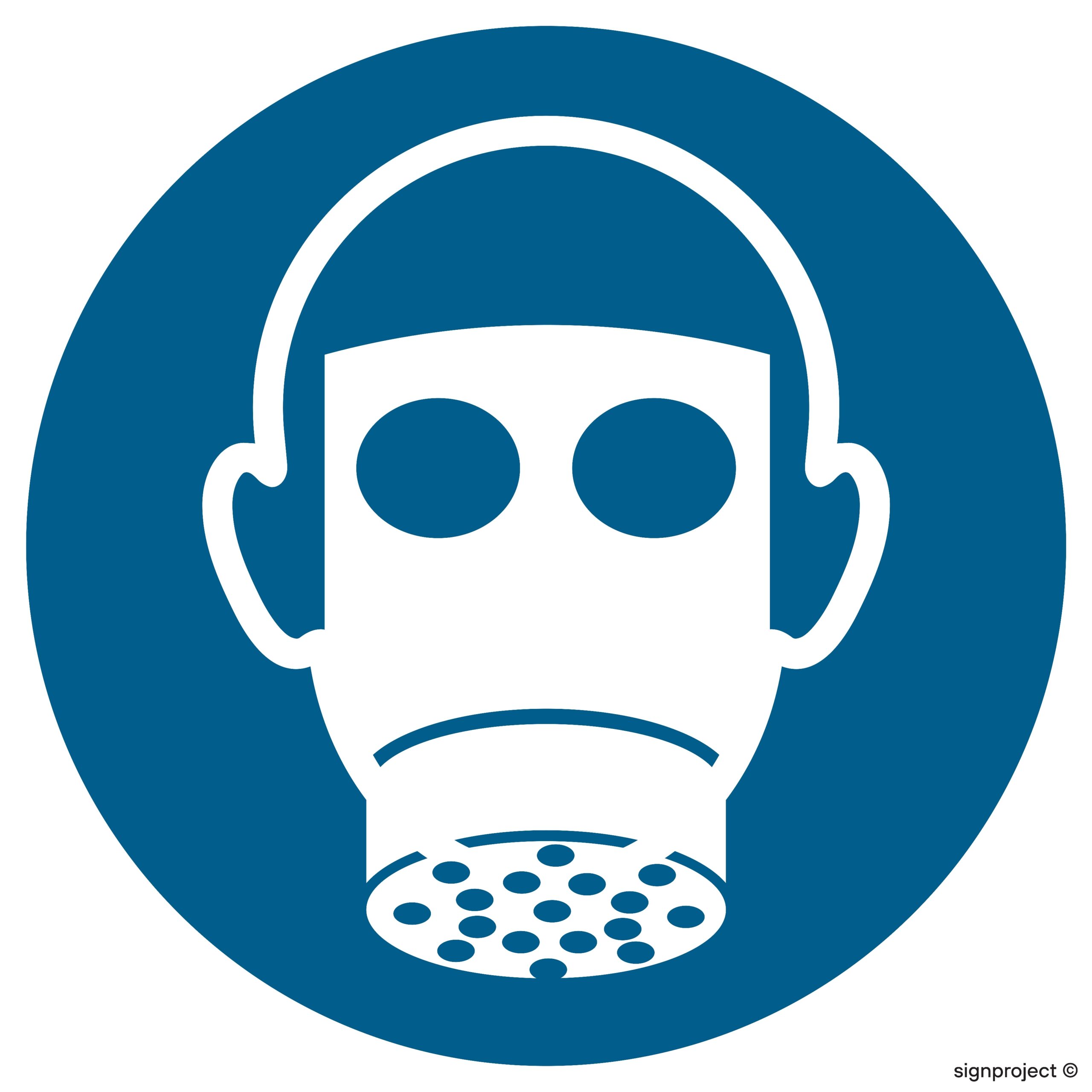 GJ017 Nakaz stosowania ochrony dróg oddechowych - 9 naklejek