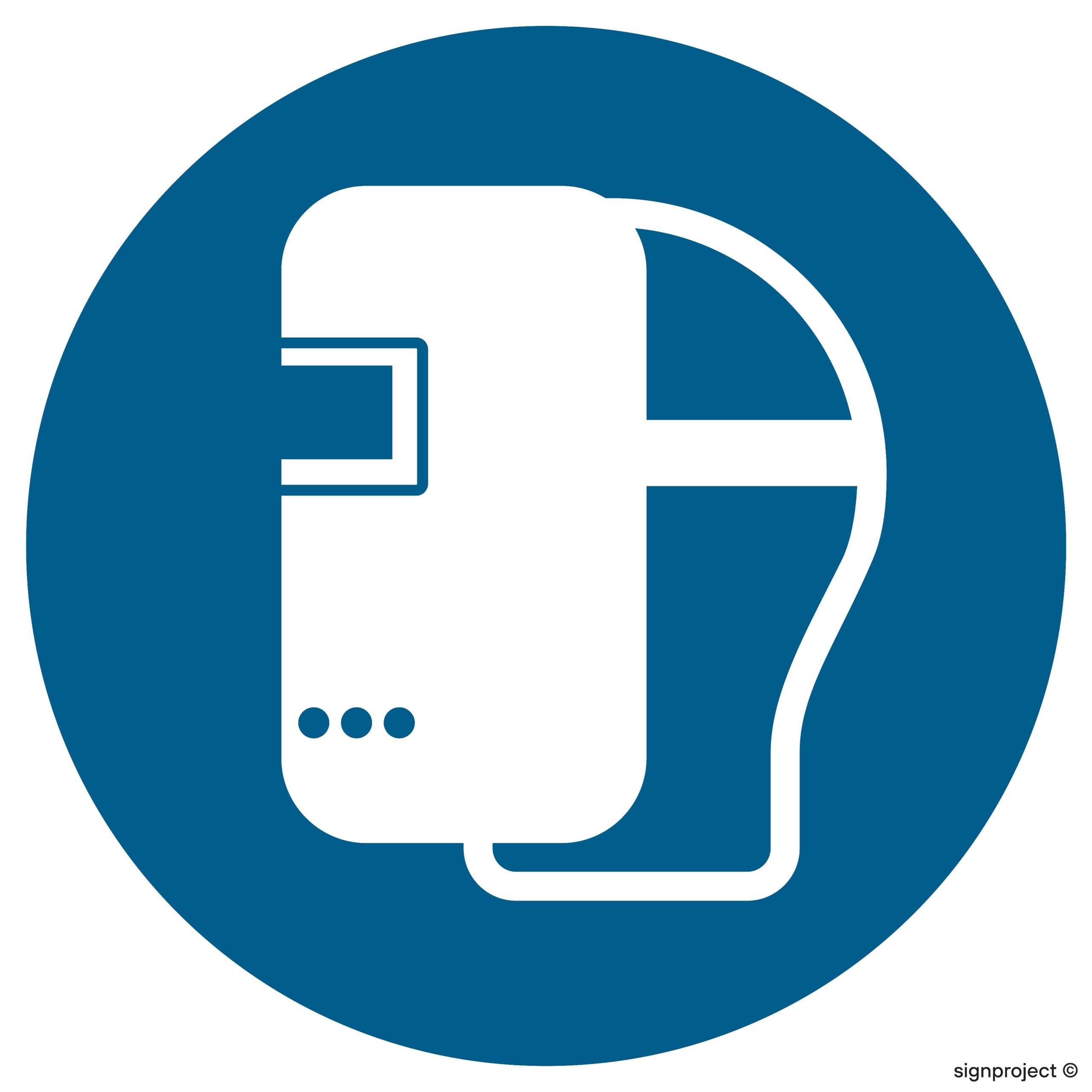 GJ019 Nakaz stosowania maski spawalniczej - 9 naklejek