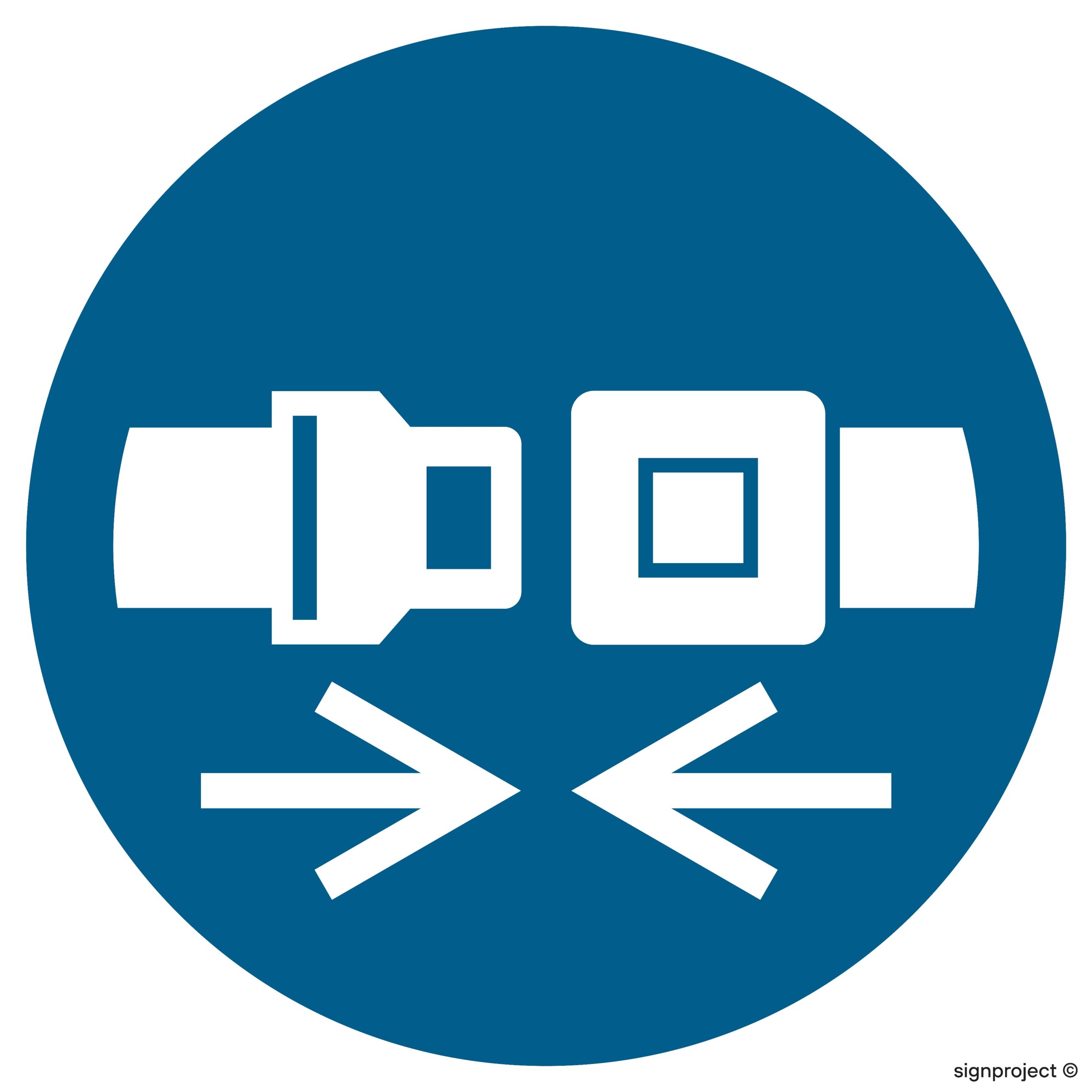 GJ020 Nakaz stosowania pasów bezpieczeństwa - 9 naklejek