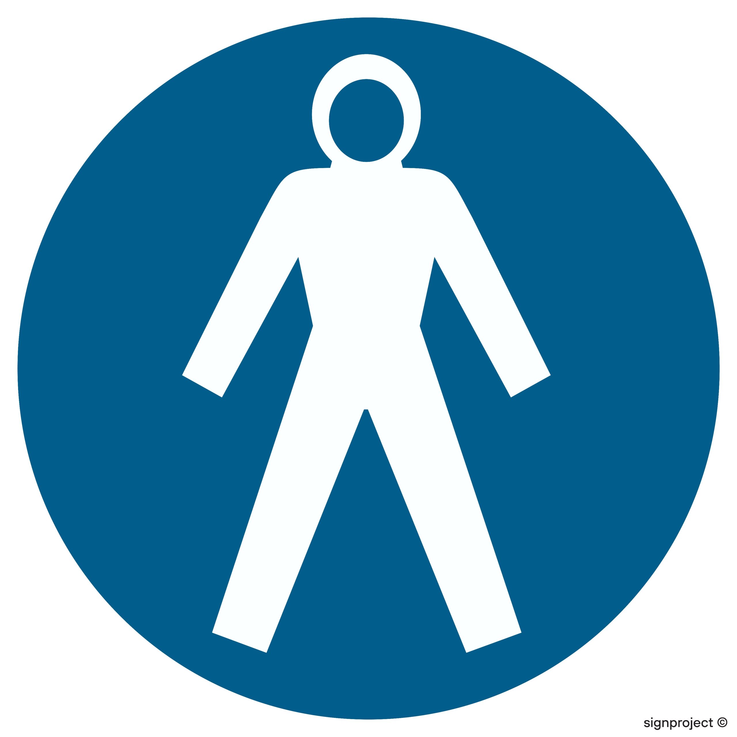 GK001 Nakaz stosowania kombinezonu ochronnego 3 - 9 naklejek