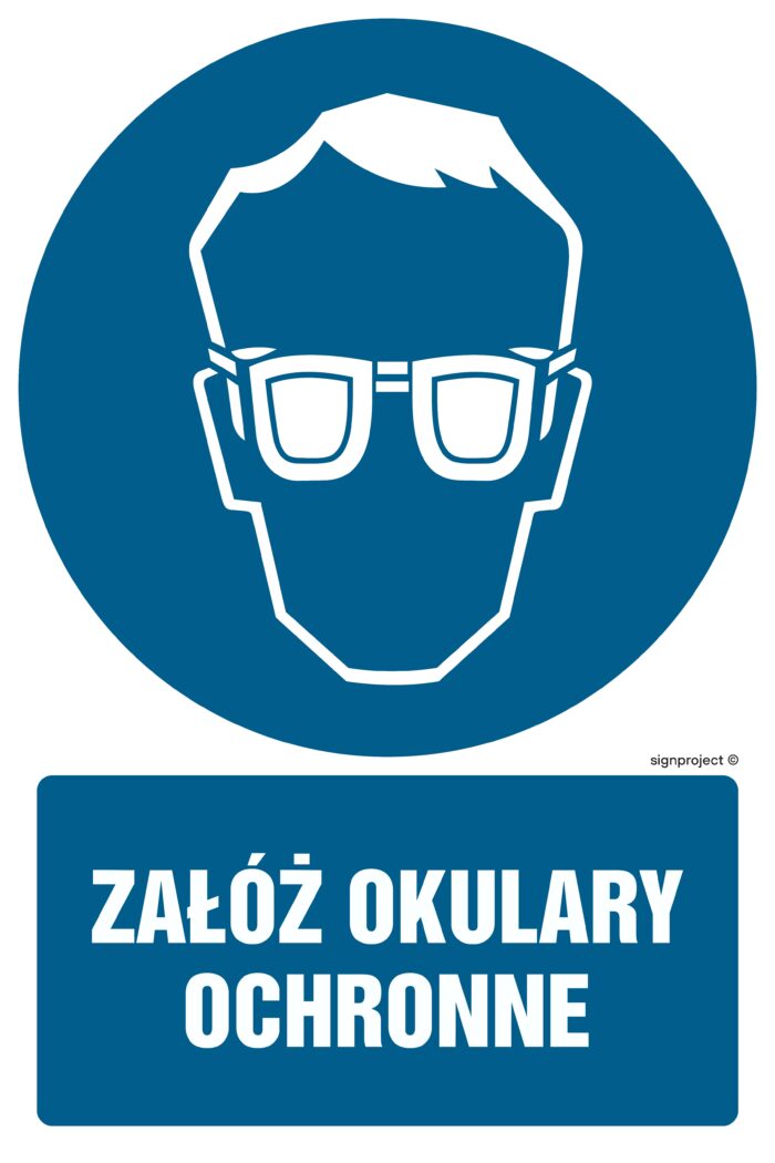GL003 Załóż okulary ochronne - opakowanie 10 sztuk