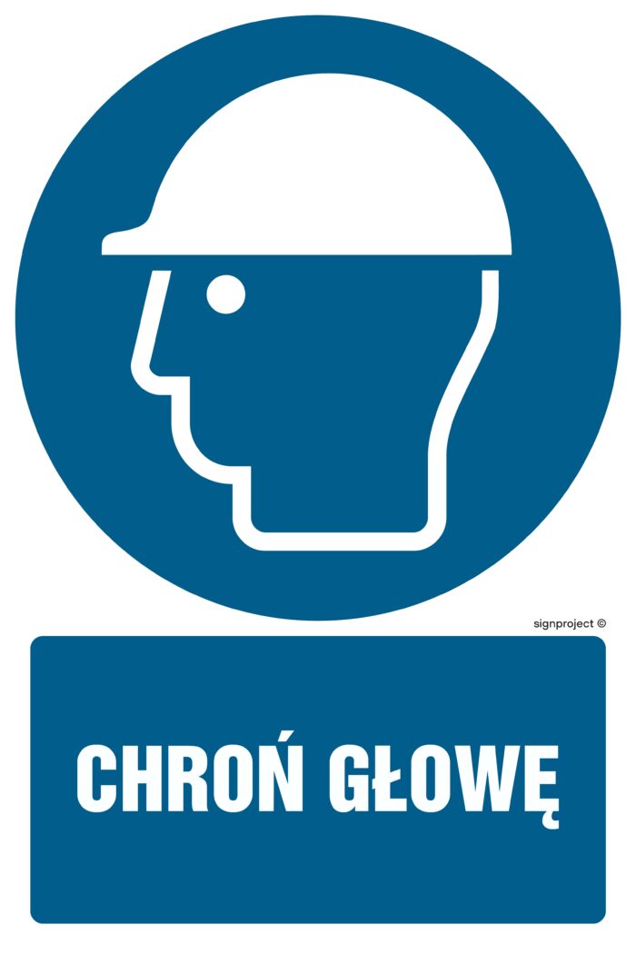 GL004 Chroń głowę -  9 naklejek