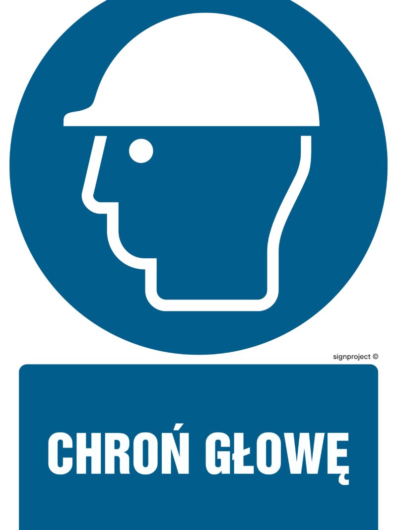 GL004 Chroń głowę -  9 naklejek