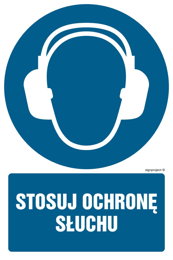 GL005 Stosuj ochronę słuchu -  9 naklejek