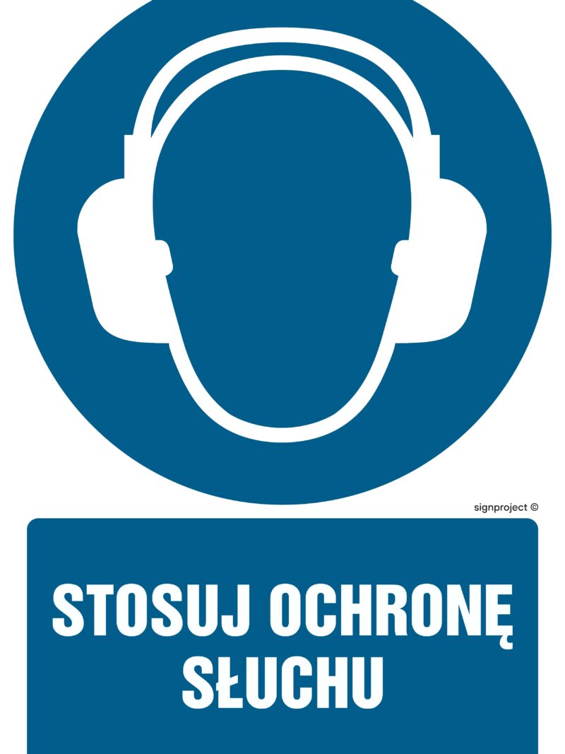 GL005 Stosuj ochronę słuchu -  9 naklejek