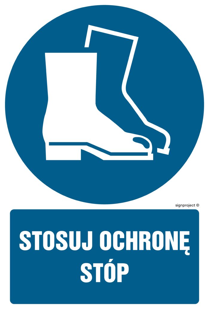 GL007 Stosuj ochronę stóp -  9 naklejek
