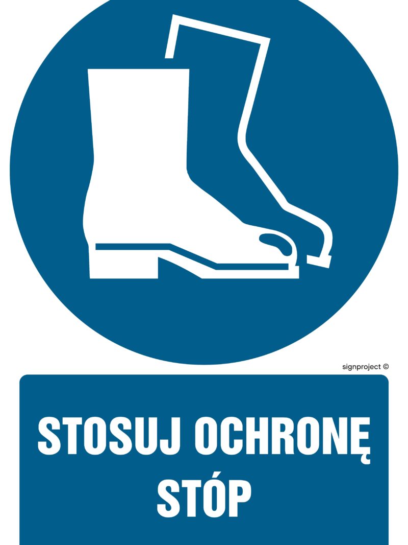 GL007 Stosuj ochronę stóp -  9 naklejek