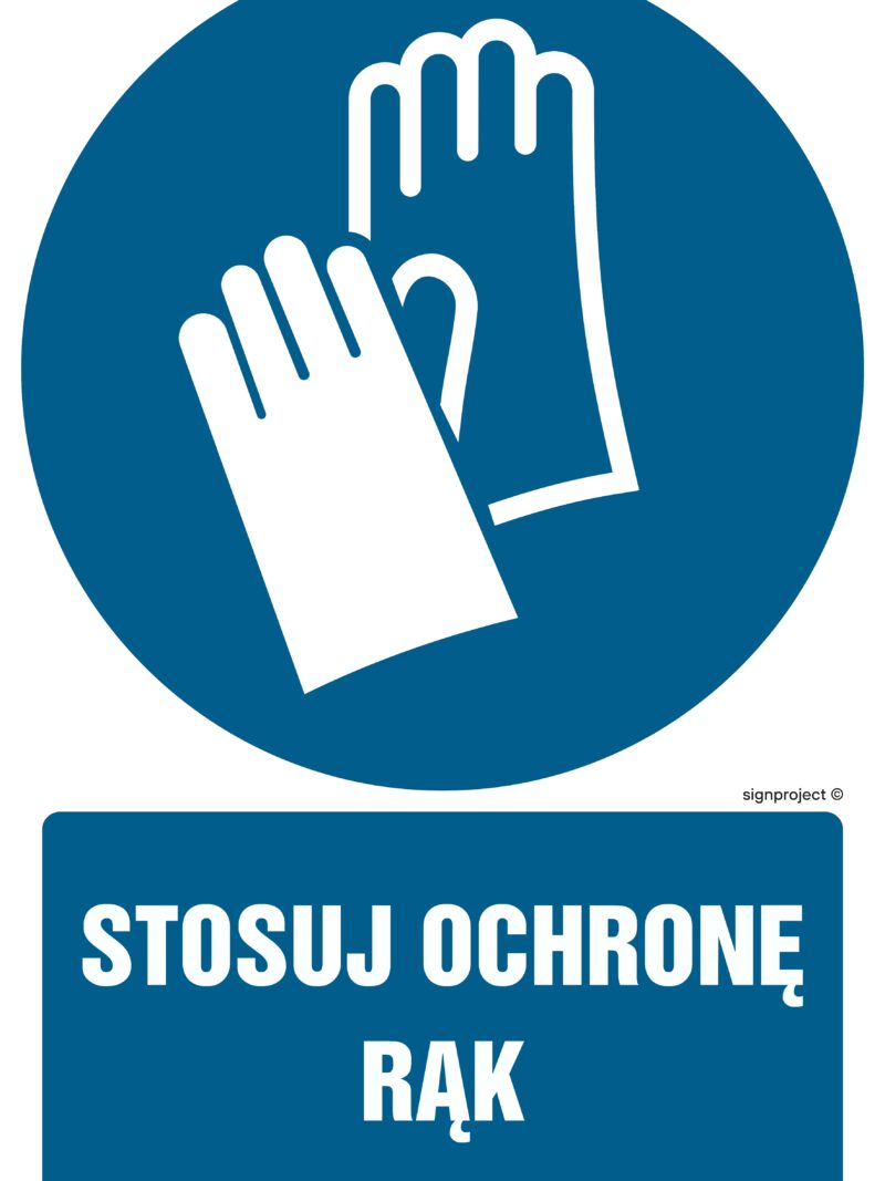 GL008 Stosuj ochronę rąk -  9 naklejek