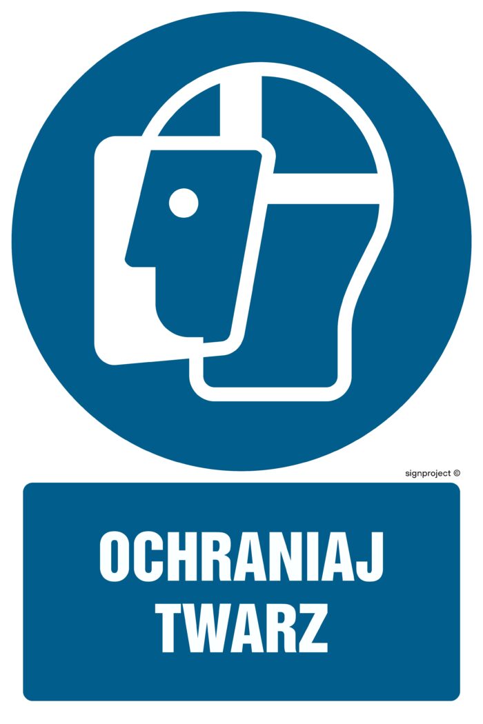 GL009 Ochraniaj twarz -  9 naklejek