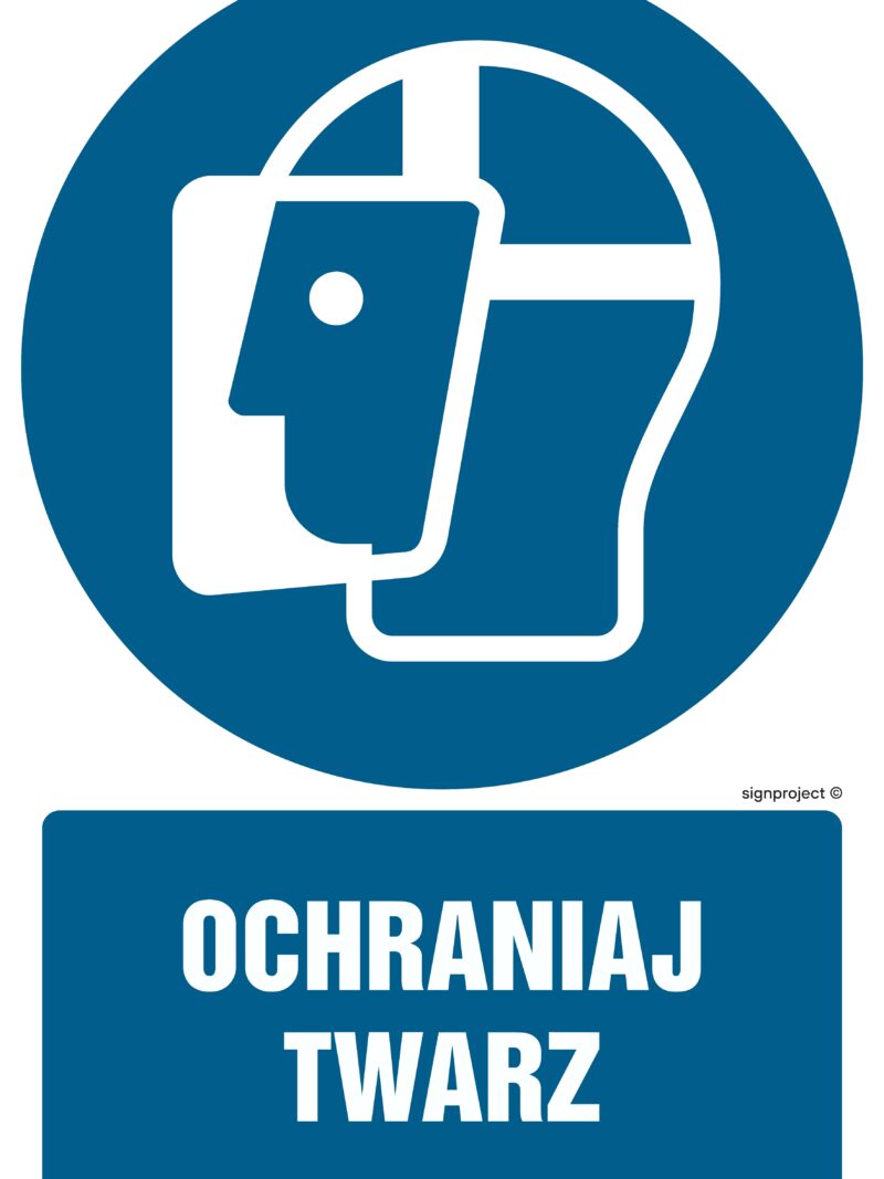 GL009 Ochraniaj twarz -  9 naklejek