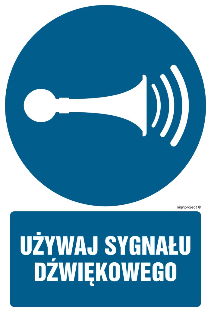 GL010 Używaj sygnału dźwiękowego -  9 naklejek