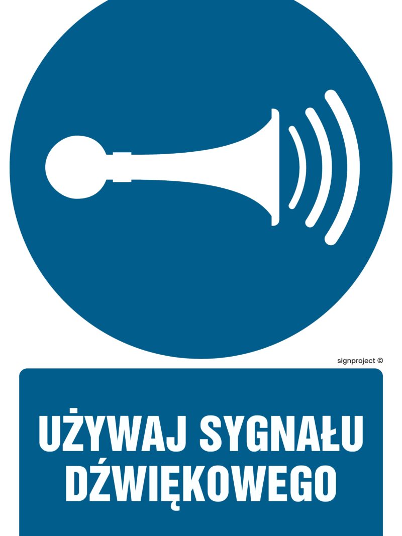 GL010 Używaj sygnału dźwiękowego -  9 naklejek