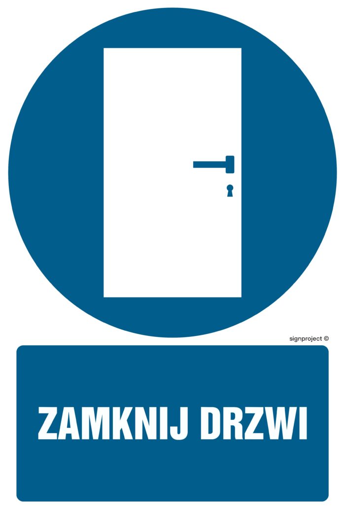 GL034 Zamknij drzwi -  9 naklejek