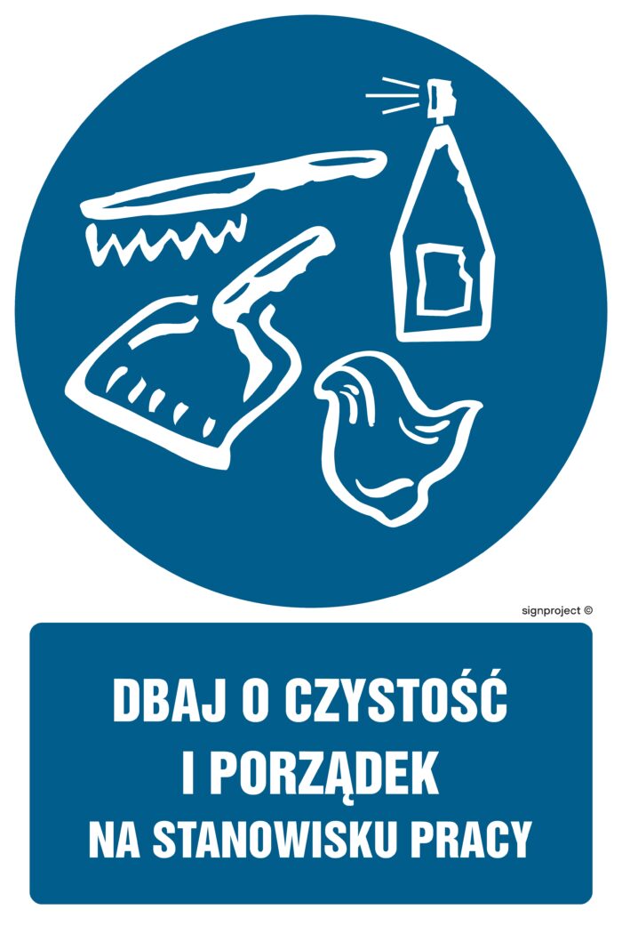 GL035 Dbaj o czystość i porządek na stanowisku pracy - opakowanie 10 sztuk